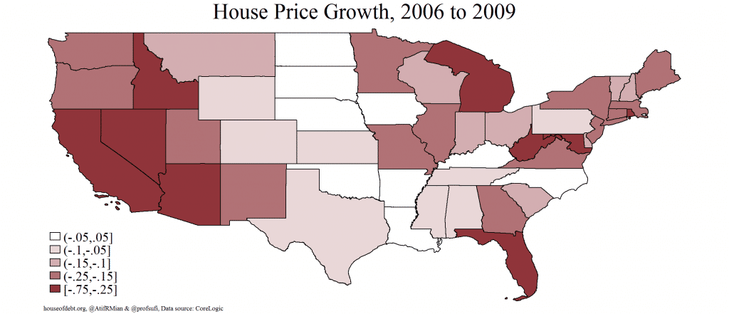 House Price Growth 2006 to 2009